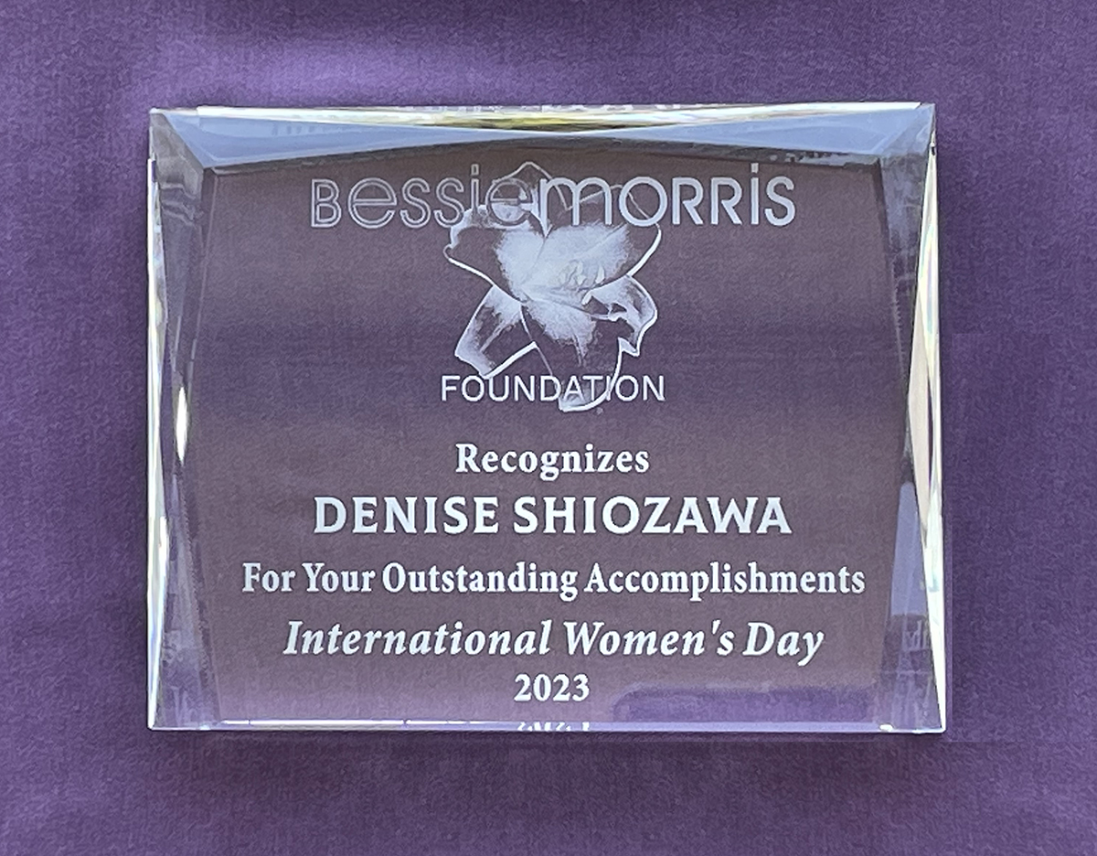 Bessie Morris Foundation's award for IWD2023
